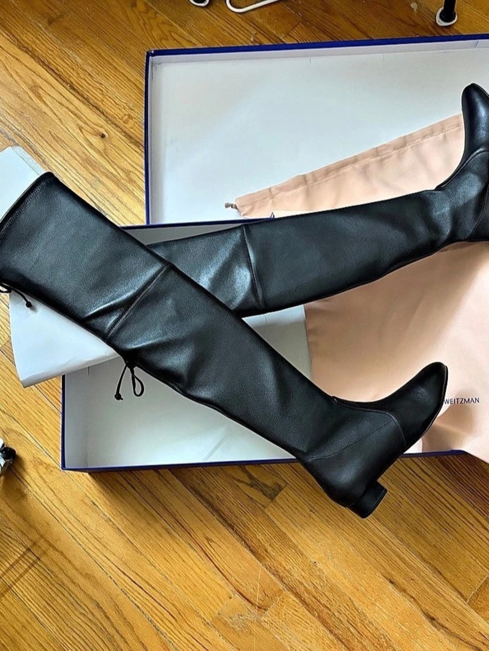 Stuart Weitzman Gyna 25 Over-the-Knee Leather Boots in size 5.5 and 6